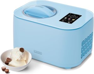 Iceman by Chefman Trio Ice Cream Maker | No Pre-Freezing with Built-In Compressor | for Ice Cream. Froyo. Sorbet. Sherbet. Italian Ice. Frozen Yogurt & More | (2) 20oz Containers & Lids