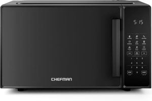 Chefman Countertop Microwave Oven 1.1 Cu. Ft.. 1000 Watts with 10 Power Levels. 6 Cooking Presets with One-Touch Express Cook. Eco Mode. Child Safety Lock. & Mute Button - Black
