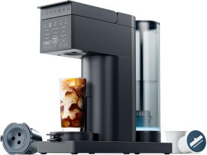 Chefman Caffeinator Single Serve Coffee Maker. Brew Kcups & Grounds. Drip Coffee Machine with Brew Strength Settings. Iced Coffee Function. 45 oz. Removable Water Reservoir