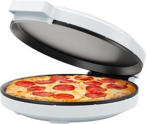 Chefman Everything Maker & Pizza Oven ?C 1440W Countertop Electric Pizza Maker with 12 Nonstick Cooking Plates. Plus Makes Quesadillas. Omelettes and More. with Indicator Lights and Vertical Storage