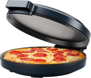 Chefman Everything Maker & Pizza Oven ?C 1440W Countertop Electric Pizza Maker with 12 Nonstick Cooking Plates. Plus Makes Quesadillas. Omelettes and More. with Indicator Lights and Vertical Storage